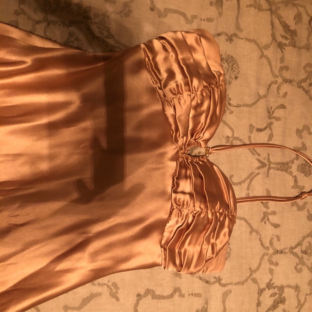 Gold formal dress from Saks